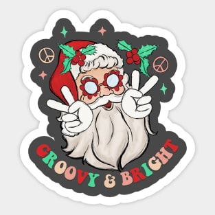 Groovy and Bright Santa Sticker